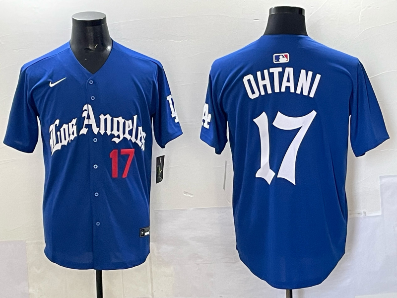 Men Los Angeles Dodgers #17 Ohtani Blue 2025 Nike MLB Jersey style 006->los angeles dodgers->MLB Jersey